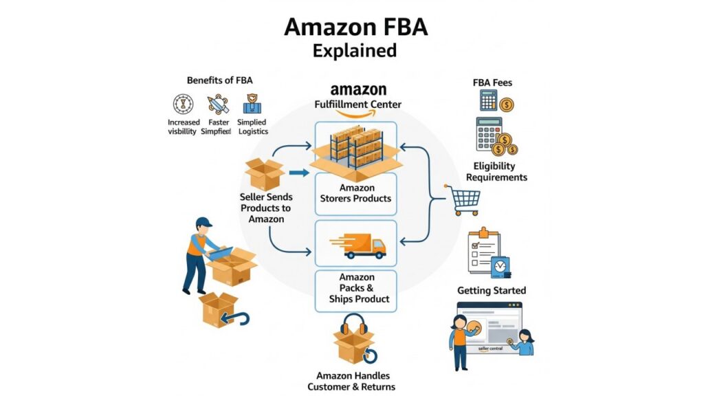 Come funziona Amazon FBA processo logistica