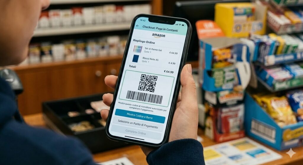 pagare in contanti su Amazon presso un punto vendita convenzionato