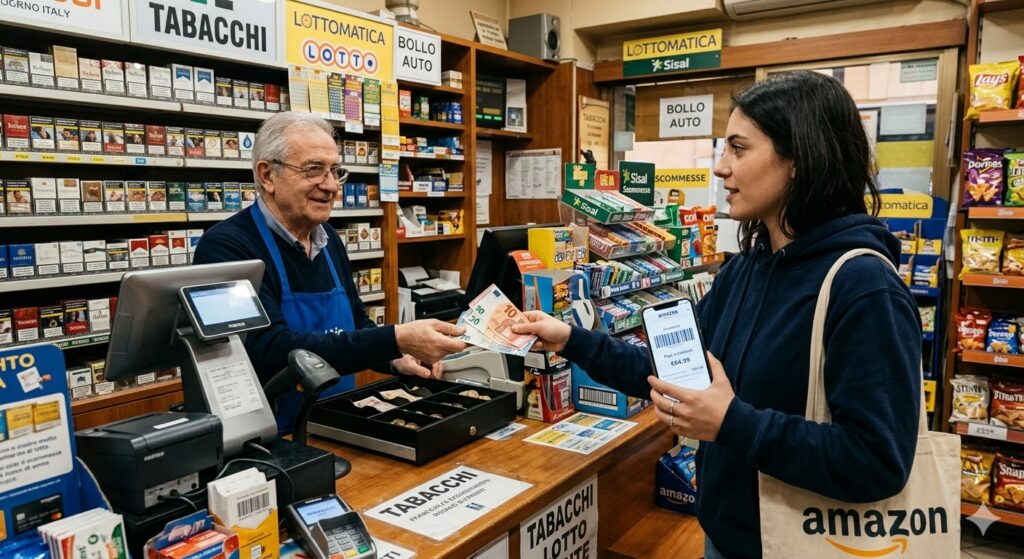 pagare in contanti su Amazon presso un punto vendita convenzionato