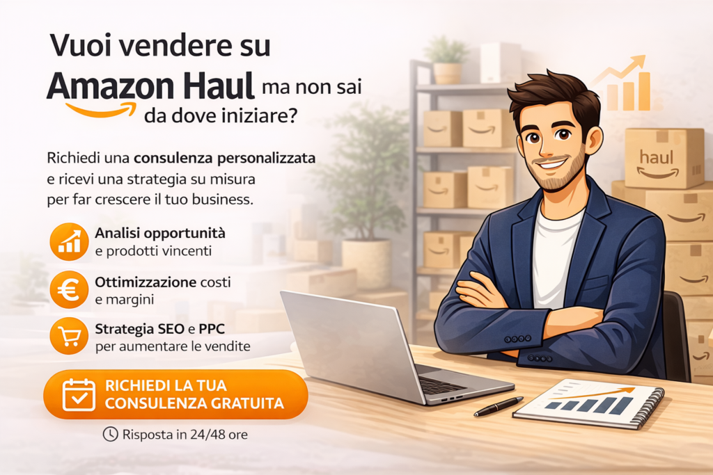 CTA consulenza Amazon Haul con supporto per vendere e migliorare strategia ecommerce
