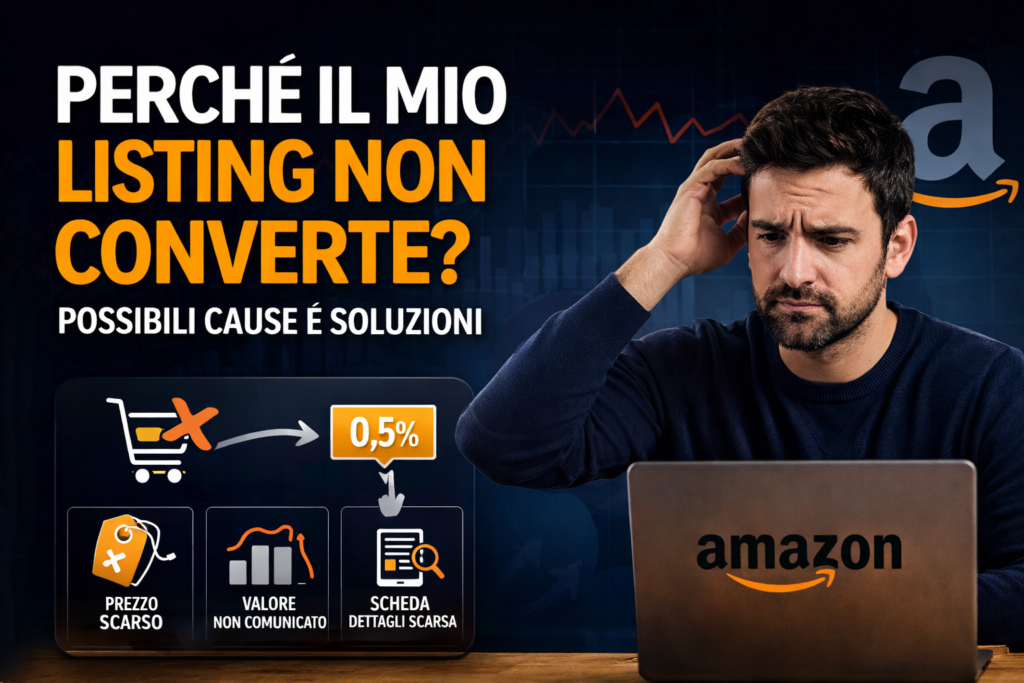 listing amazon non converte cause bassa conversione prodotto amazon