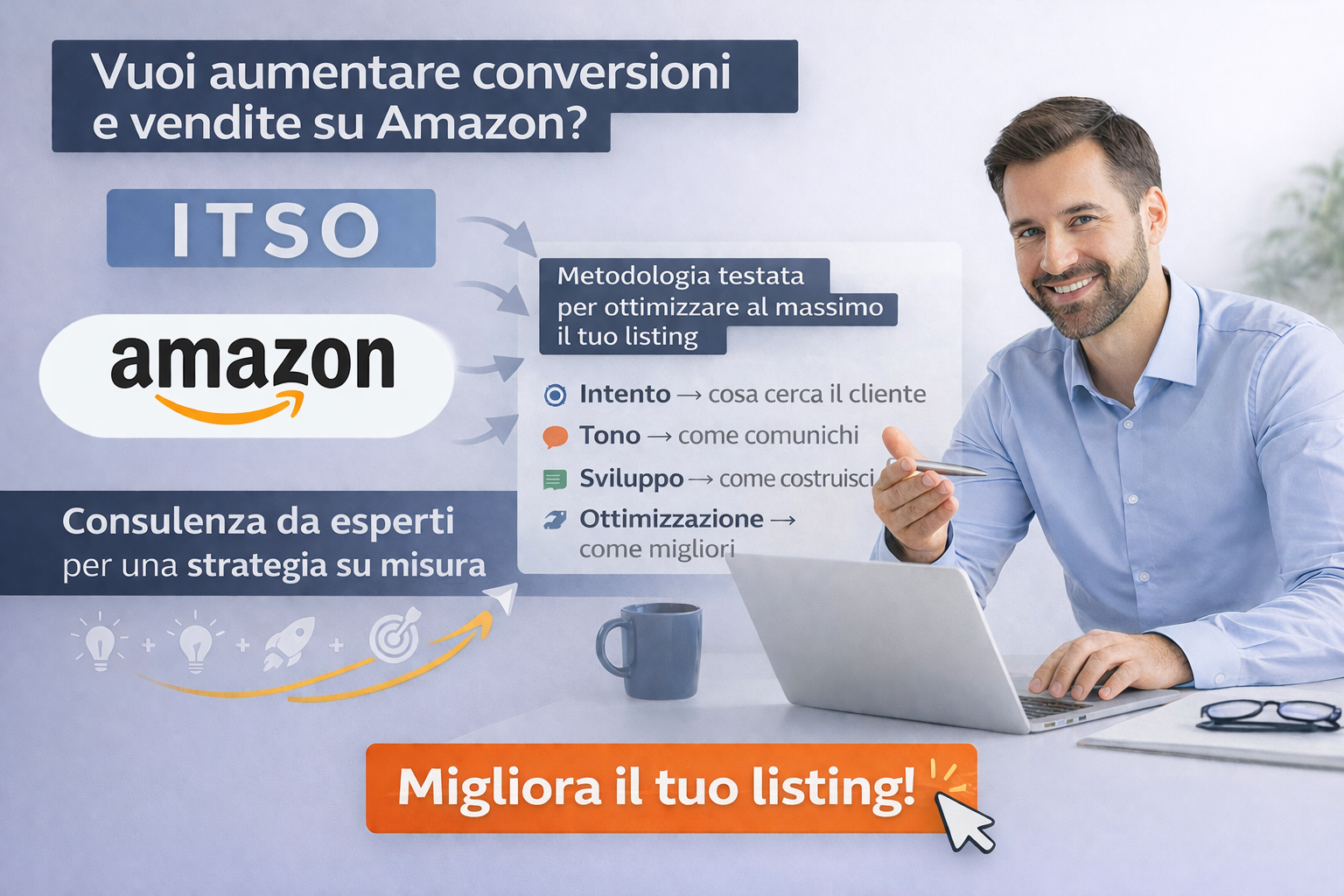 consulenza amazon metodo itso ottimizzazione listing conversione vendite