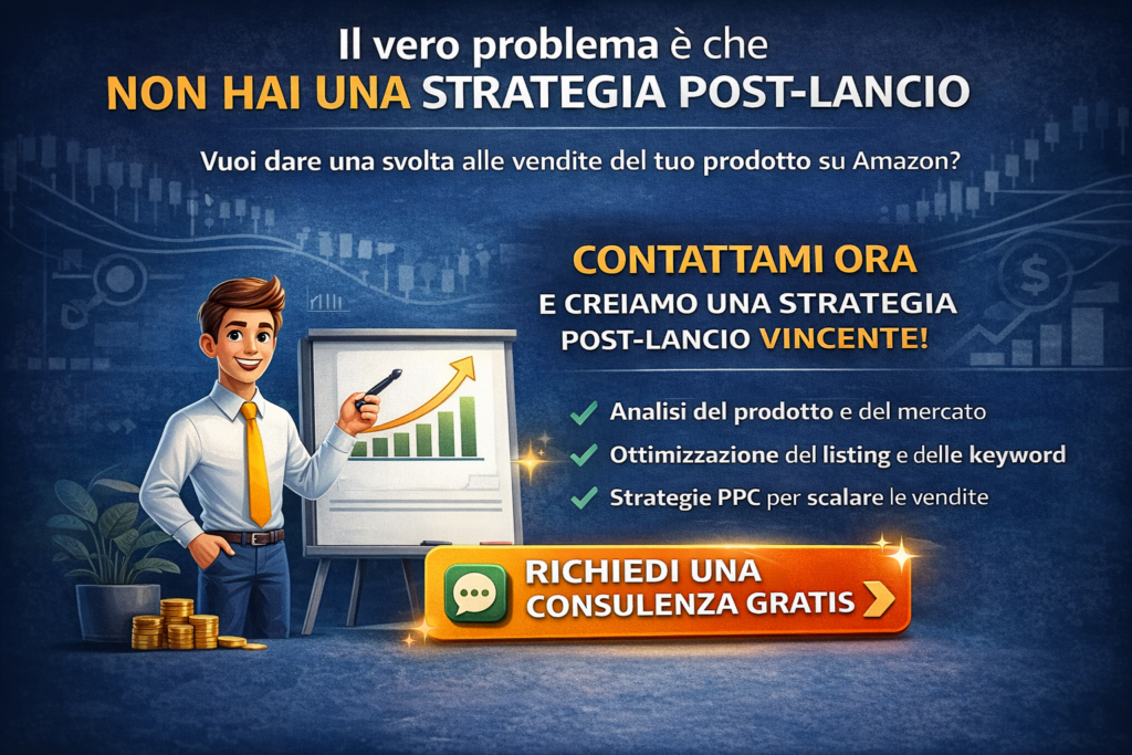 consulenza amazon strategia post lancio per aumentare vendite amazon con ottimizzazione listing amazon e amazon ppc