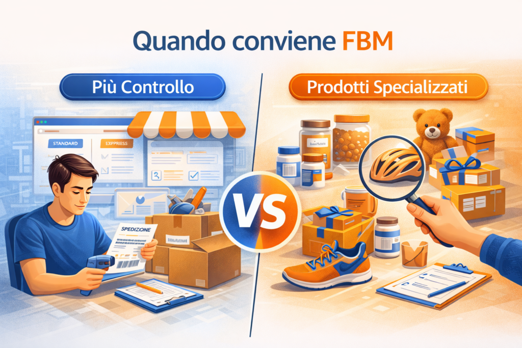 quando conviene fbm amazon gestione diretta spedizioni prodotti specializzati e controllo vendite