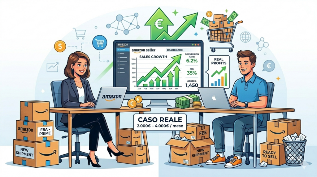 guadagni amazon esempio reale vendere su amazon profitto mensile