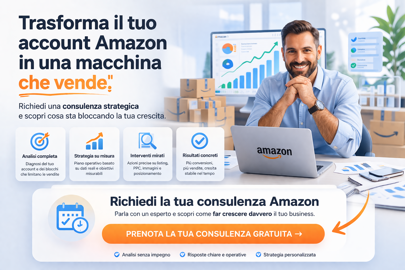 richiedi consulenza amazon gratuita crescita vendite strategia amazon