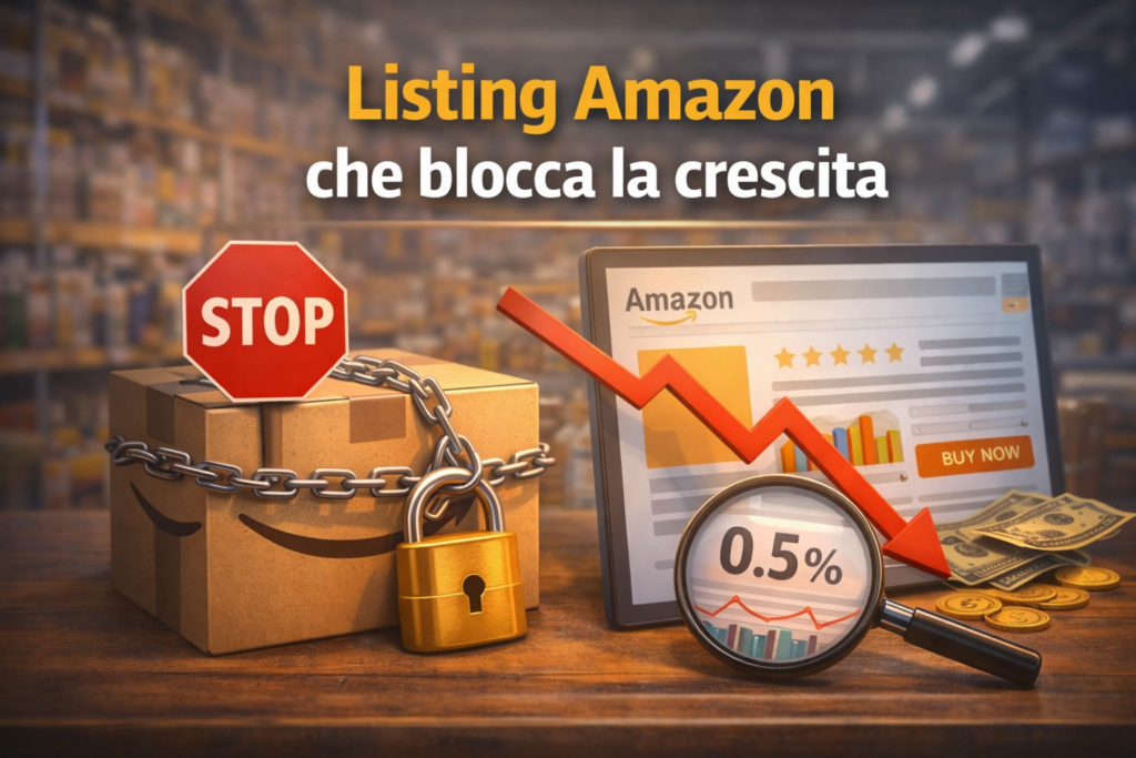 listing amazon che blocca la crescita conversione bassa scheda prodotto amazon inefficace vendite amazon basse