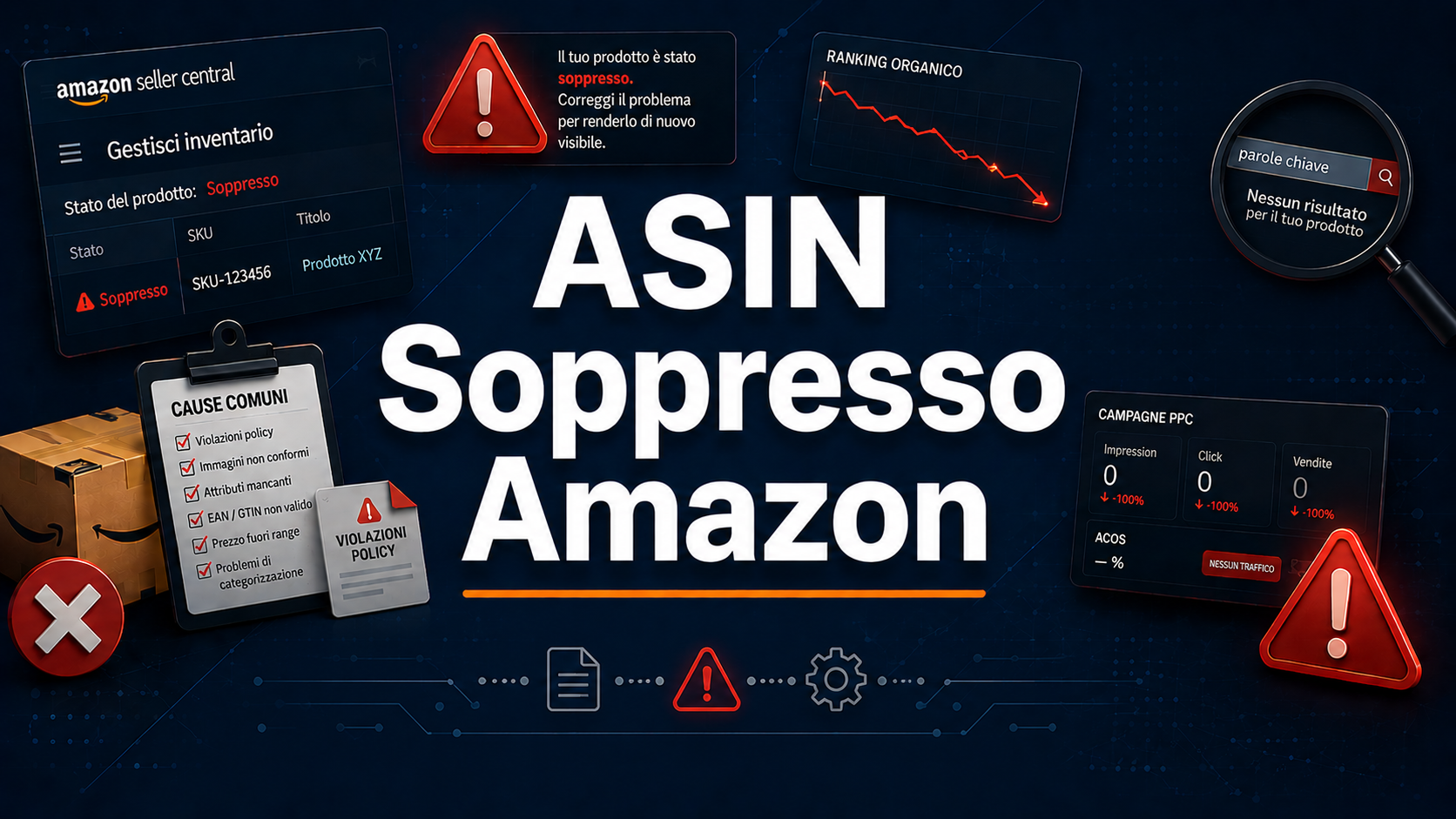 ASIN soppresso su Amazon: perché succede, come trovare la causa e cosa fare per riattivarlo
