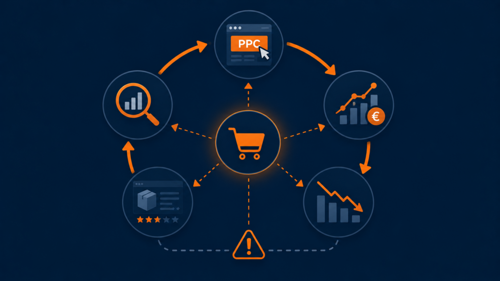 Come il ranking organico debole aumenta la dipendenza dal budget Amazon PPC