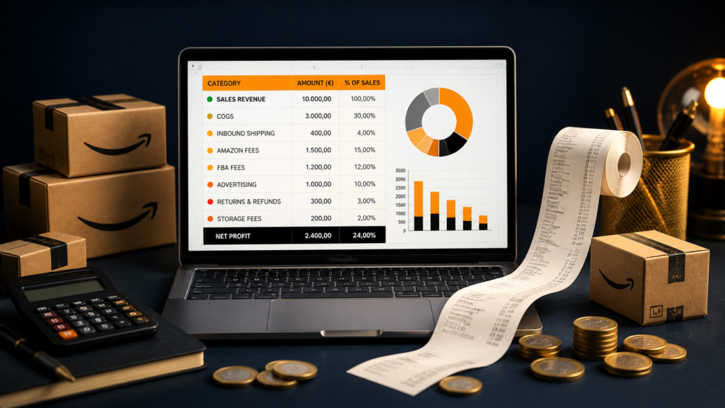 formula margine netto amazon costi nascosti fba fee commissioni advertising seller central